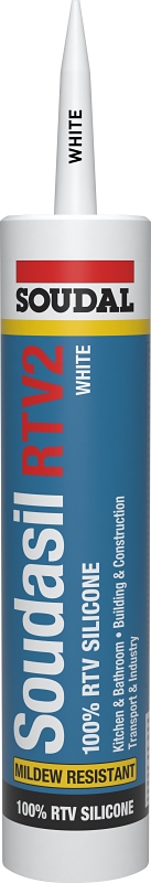 SOUDAL WHITE SILICONE SEALANT
10.1OZ #146726
UPC: 787930071194 - A.W. Graham Lumber LLC