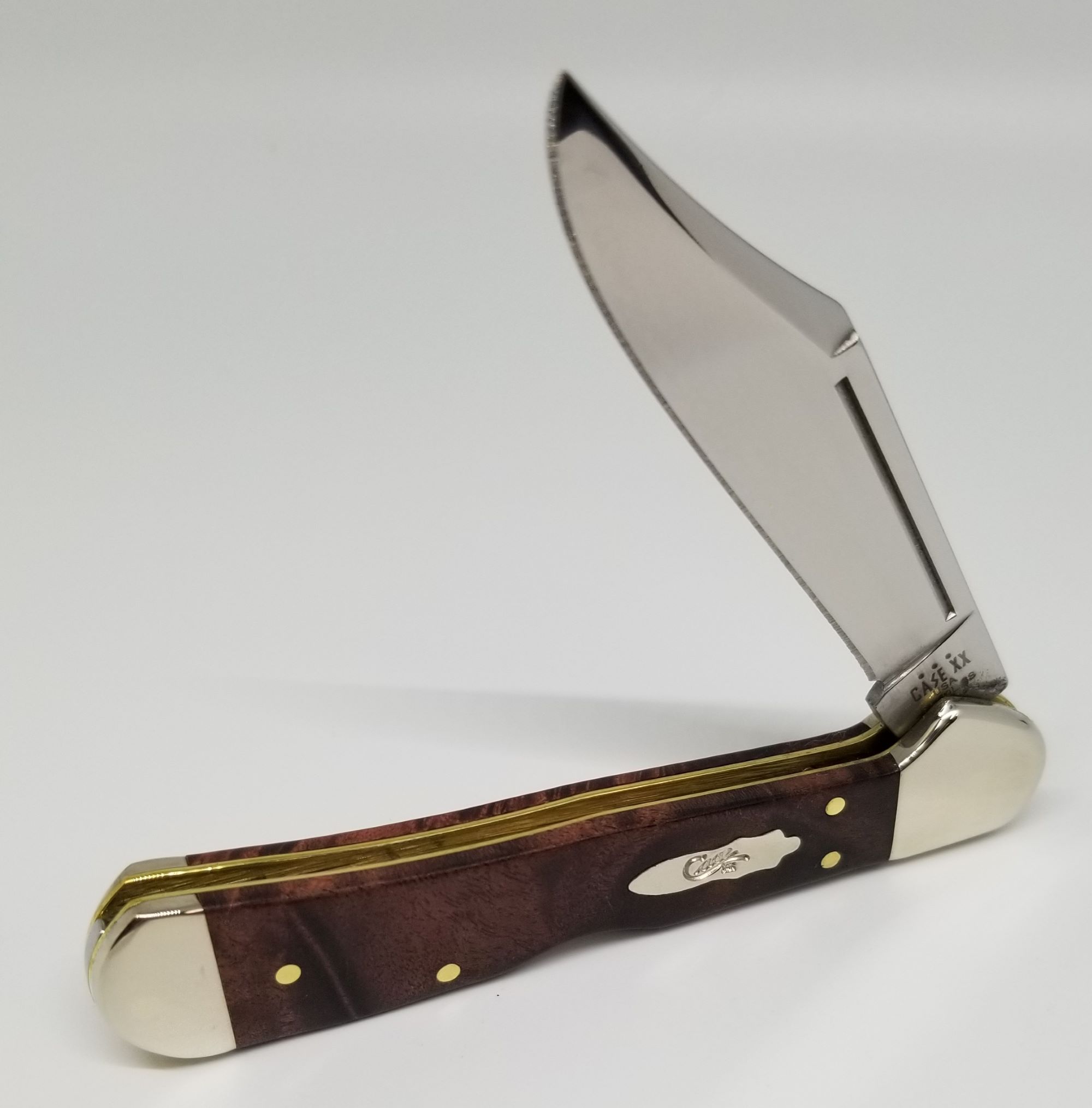 CASE 64067 1-BLADE MINI COPPERLOCK BROWN MAPLE BURL WOOD - A.W. Graham Lumber LLC