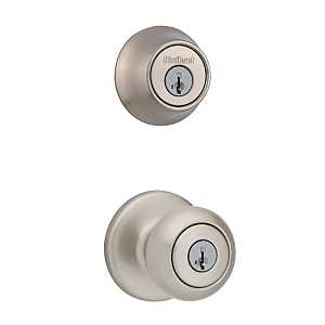 KWIKSET COMBO KEYED ENTRY / DEADBOLT CLASSIC COLONIAL SATIN NICKEL - A.W. Graham Lumber LLC
