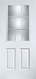 *J31GBG 9 LITE STEEL DR 2/8 LH
2B 4-9/16" SATIN NICKEL *STOCK*
ROUGH OPENING SIZE
34-1/2"X82-1/4" - A.W. Graham Lumber LLC
