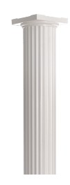 Main 3 - ROUND ALUMINUM COLUMN 8" x 10' WHITE FLUTED -