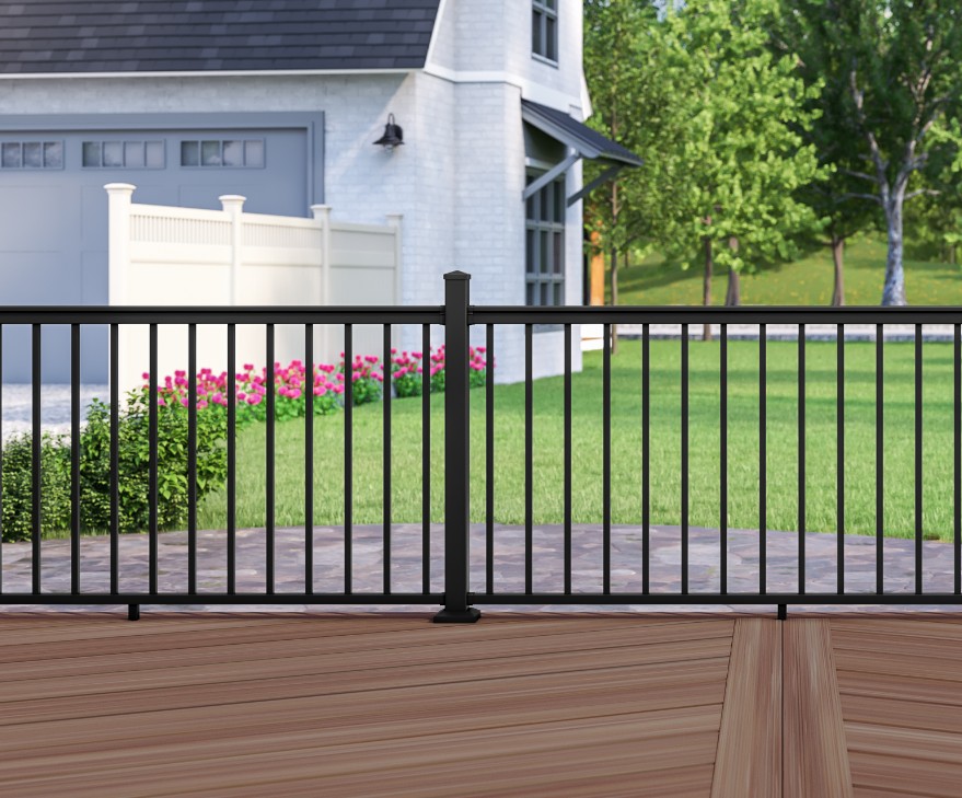 ALUMINUM RAILING KIT 8' x 36" MATTE BLACK - A.W. Graham Lumber LLC