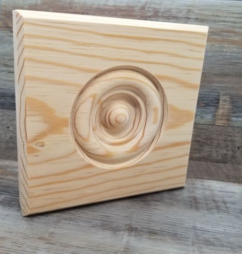 PINE ROSETTE 1" x 5.5" x 5.5" BULLSEYE IS 3" ACROSS - A.W. Graham Lumber LLC