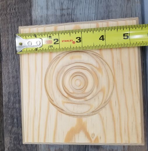 Main 2 - PINE ROSETTE 1" x 5.5" x 5.5" BULLSEYE IS 3" ACROSS -