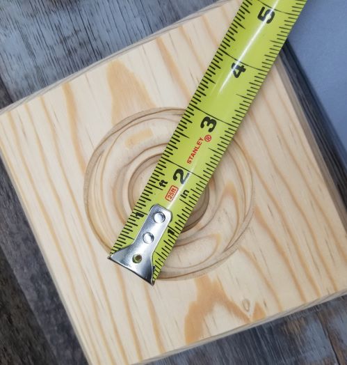 Main 4 - PINE ROSETTE 1" x 5.5" x 5.5" BULLSEYE IS 3" ACROSS -