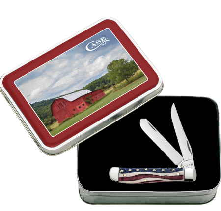 CASE MINI TRAPPER STAR SPANGLED RED BARN GIFT SET - A.W. Graham Lumber LLC