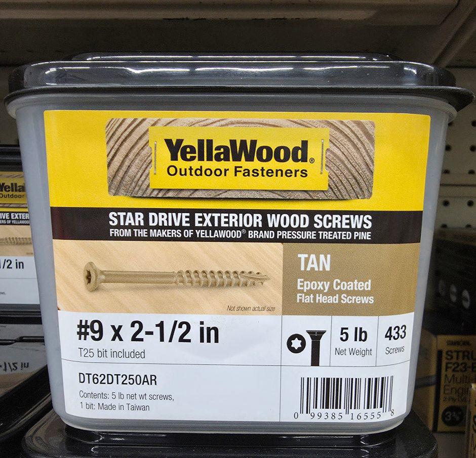 DECKFAST OUTDOOR WOOD SCREWS 2-1/2" 5LB - A.W. Graham Lumber LLC