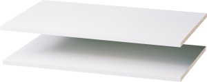 Main 1 - EASY TRACK RS1436 SHELVES WHITE 35" x 14" DEEP PK/2 34-7/8" LONG INCLUDES: Shelf Pins and Screws -