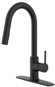 Main 1 - BOSTON HARBOR PULL-DOWN KITCHEN
FAUCET CONTEMPORARY BLACK 
FP4AF272BL-OBA1 UPC:
045734677340 *DISCONTINUED* NO
RETURNS -