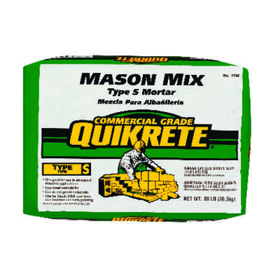 QUIKRETE MASON MIX TYPE "S" 80lb BAG GREEN BAG / MORTAR MIX - A.W. Graham Lumber LLC