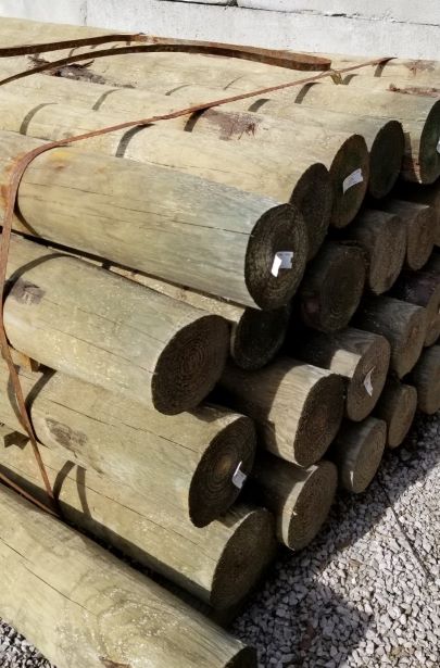 6"X 8' ROUND TREATED FENCE POST
CYLINDRICAL NON TAPERED POST 25
Yr Warranty                     
                                
 Please Save End Tag as Proof of
Purchase for Warranty - A.W. Graham Lumber LLC