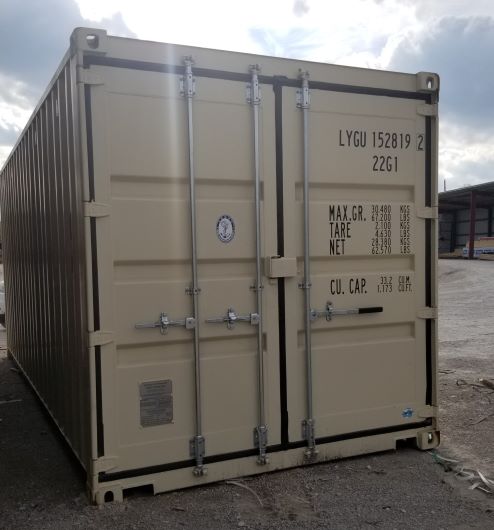 CARGO CONTAINER 20' DBL DOOR 1
TRIP WIND & WATER TIGHT 20’
Standard 8' 6" Tall Double Door
1 Trip Cargo Containers (2 doors
on each end of the Container) - A.W. Graham Lumber LLC