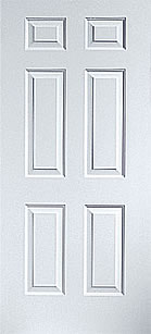 Main 1 - PRE-HUNG 6-PANEL STEEL DOOR 2/8 LEFT HAND 2B 4-9/16" SATIN NICKEL  -